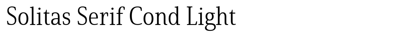 Solitas Serif Cond Light